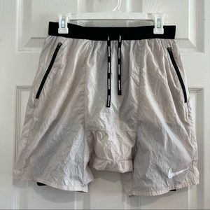 Nike 2in1 Run Division Shorts in Cream